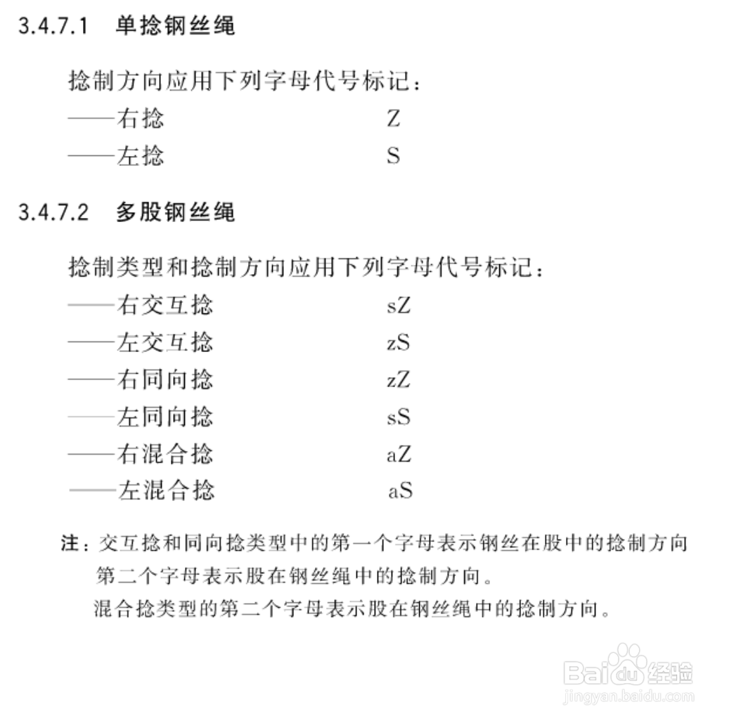 钢丝绳的标记规则、重量和破断拉力