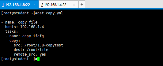 ansible使用copy模块复制文件