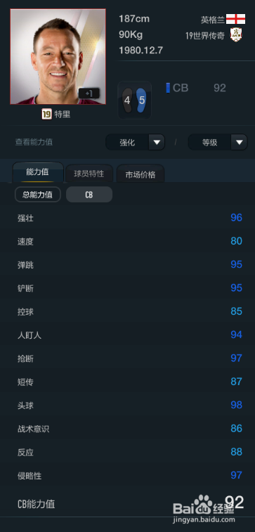 FIFA OL3新版阿斯顿维拉俱乐部球员主力上篇