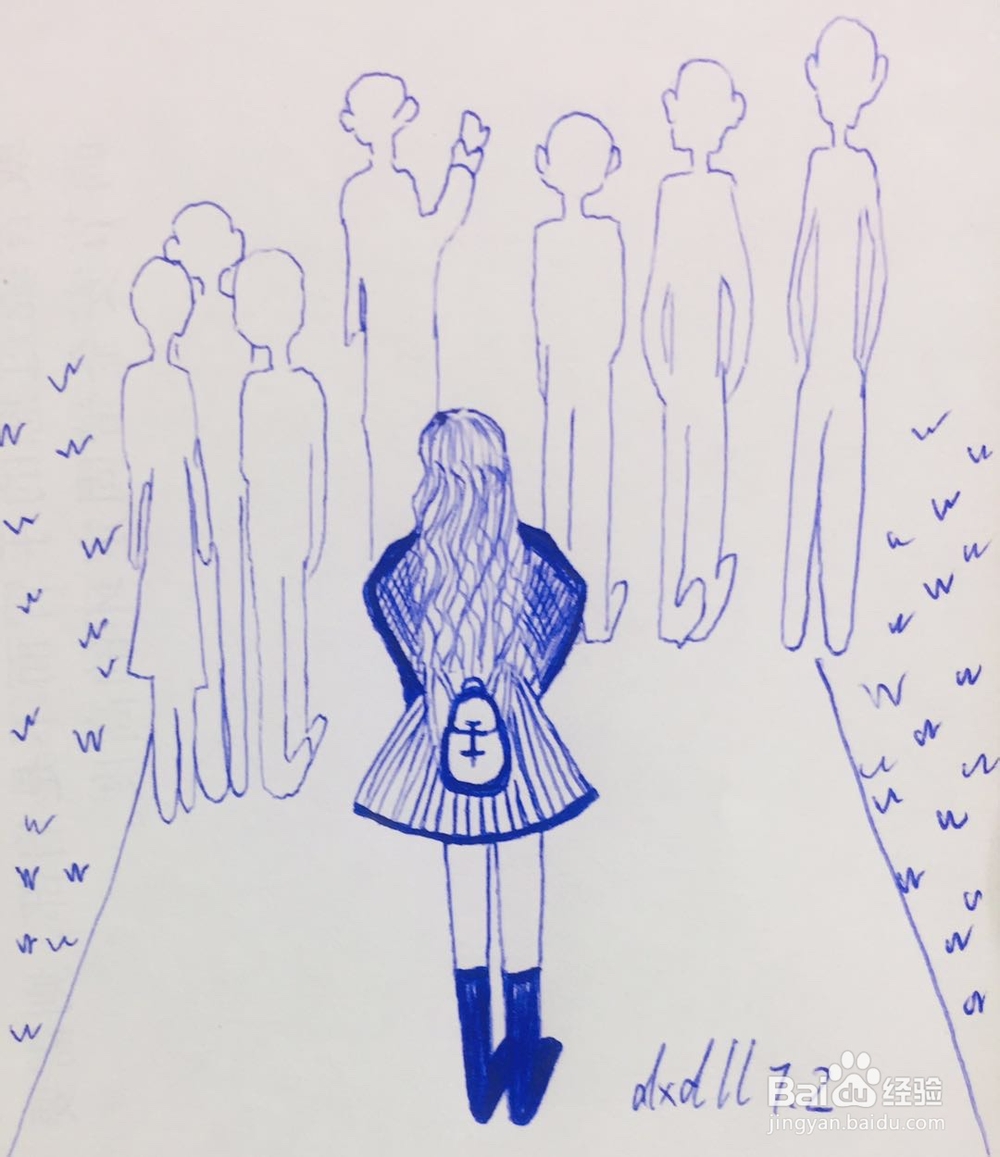 dxdll手绘之出游的女孩