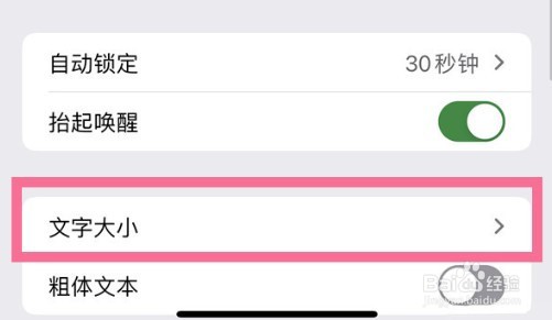苹果12pro字体大小如何设置