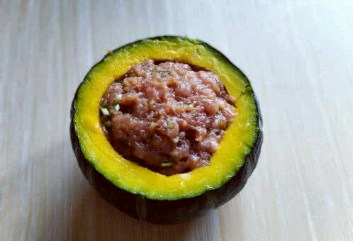 嫩南瓜肉糜盅#柏翠辅食节-营养佐餐#