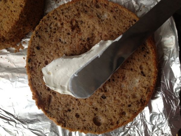 黄桃巧克力戚风裸蛋糕