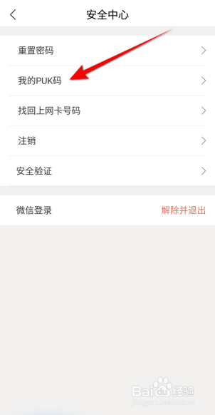 中国联通软件怎么查看我的PUK码