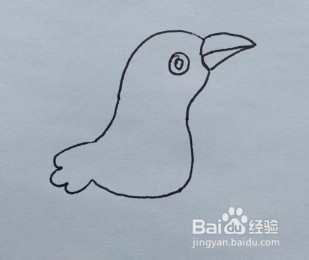 简笔画:一只小乌鸦