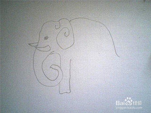 简笔画 大象的画法