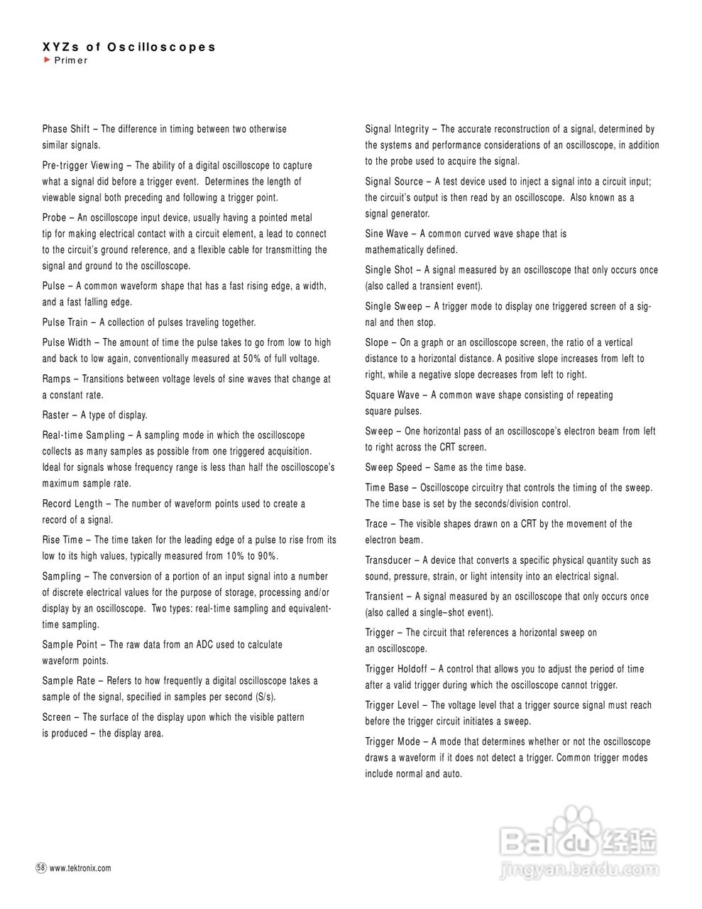 泰克 -TDS784C数字示波器说明书:[6]