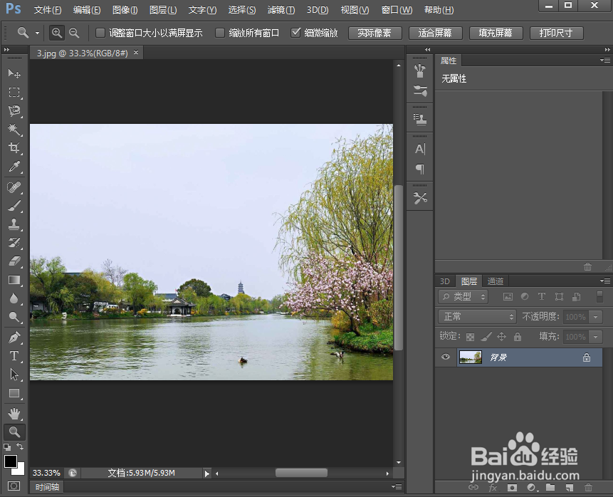 photoshop中给图片添加成角的线条滤镜