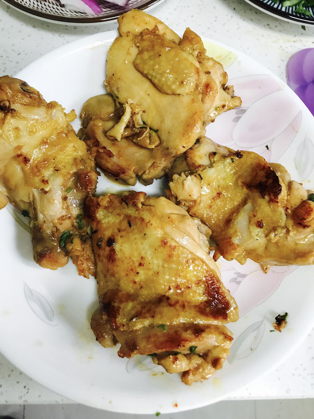 香煎鸡腿糙米饭,原来饭还可以做的这么美味!