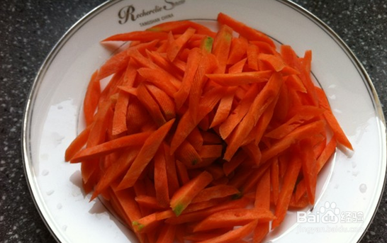 胡萝卜丝炒肉1