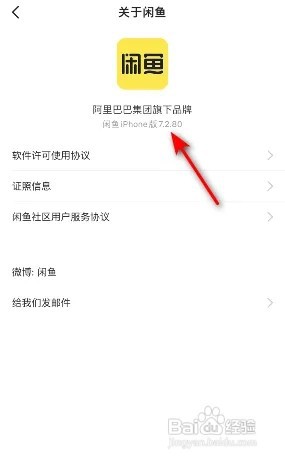 闲鱼的版本号怎么查看