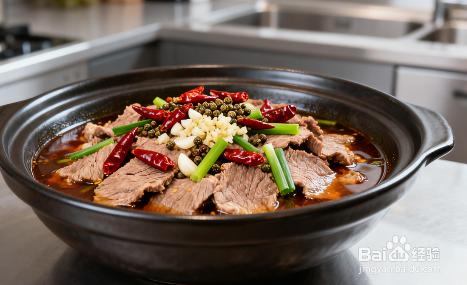 水煮肉片的家常教程：肉片滑嫩，汤底麻辣够味