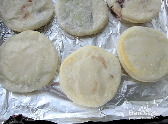 家常烤牛奶豆沙糯米饼