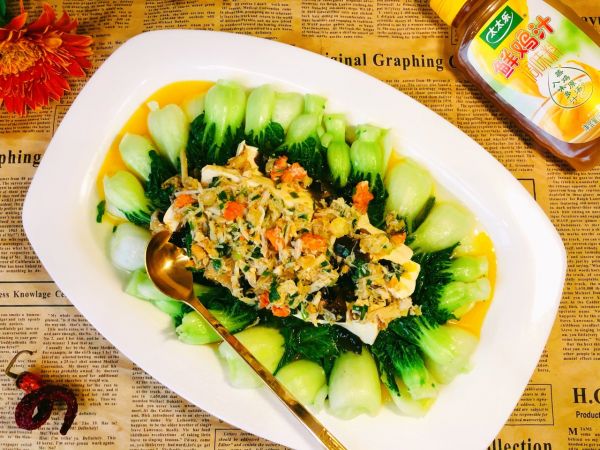 奶白菜醋蟹粉豆腐