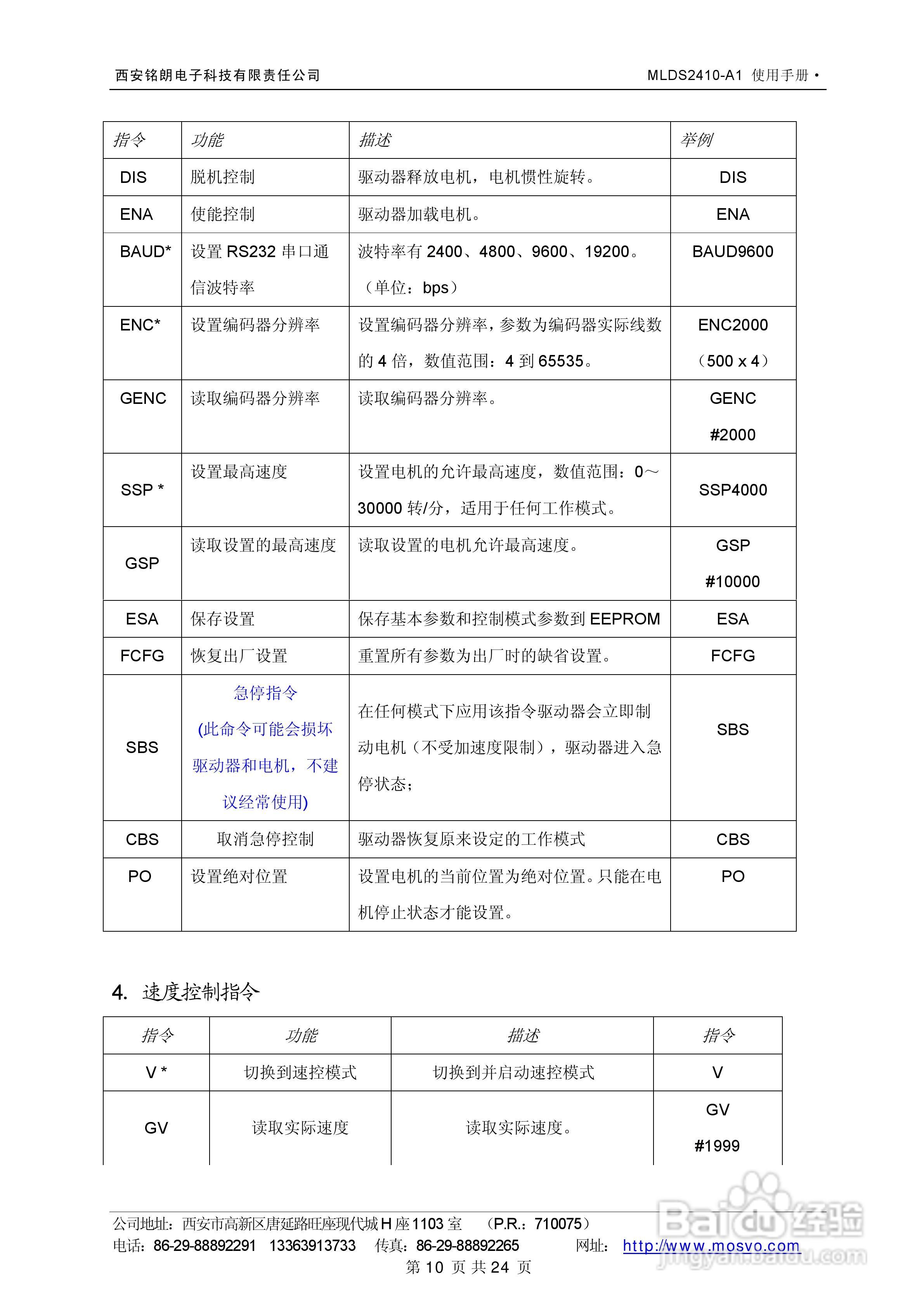 铭朗科技MLDS2410-A1直流伺服驱动器说明书:[2]
