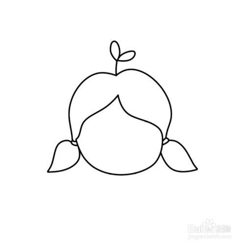 简笔画-如何画q版双马尾女孩的简笔画