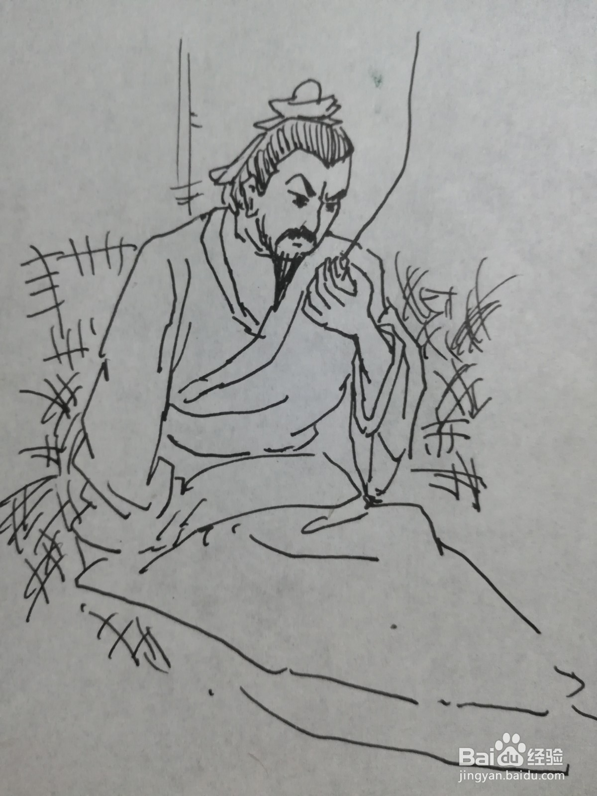 卧薪尝胆简笔画