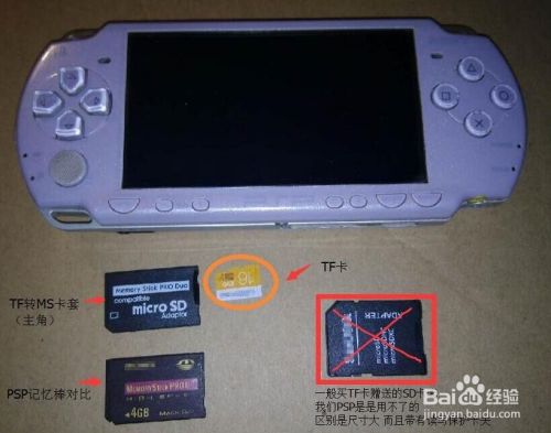 Psp如何用tf卡micro Sd卡配合ms卡套扩充容量 百度经验