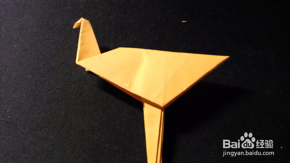 如何用纸折叠驼鸟