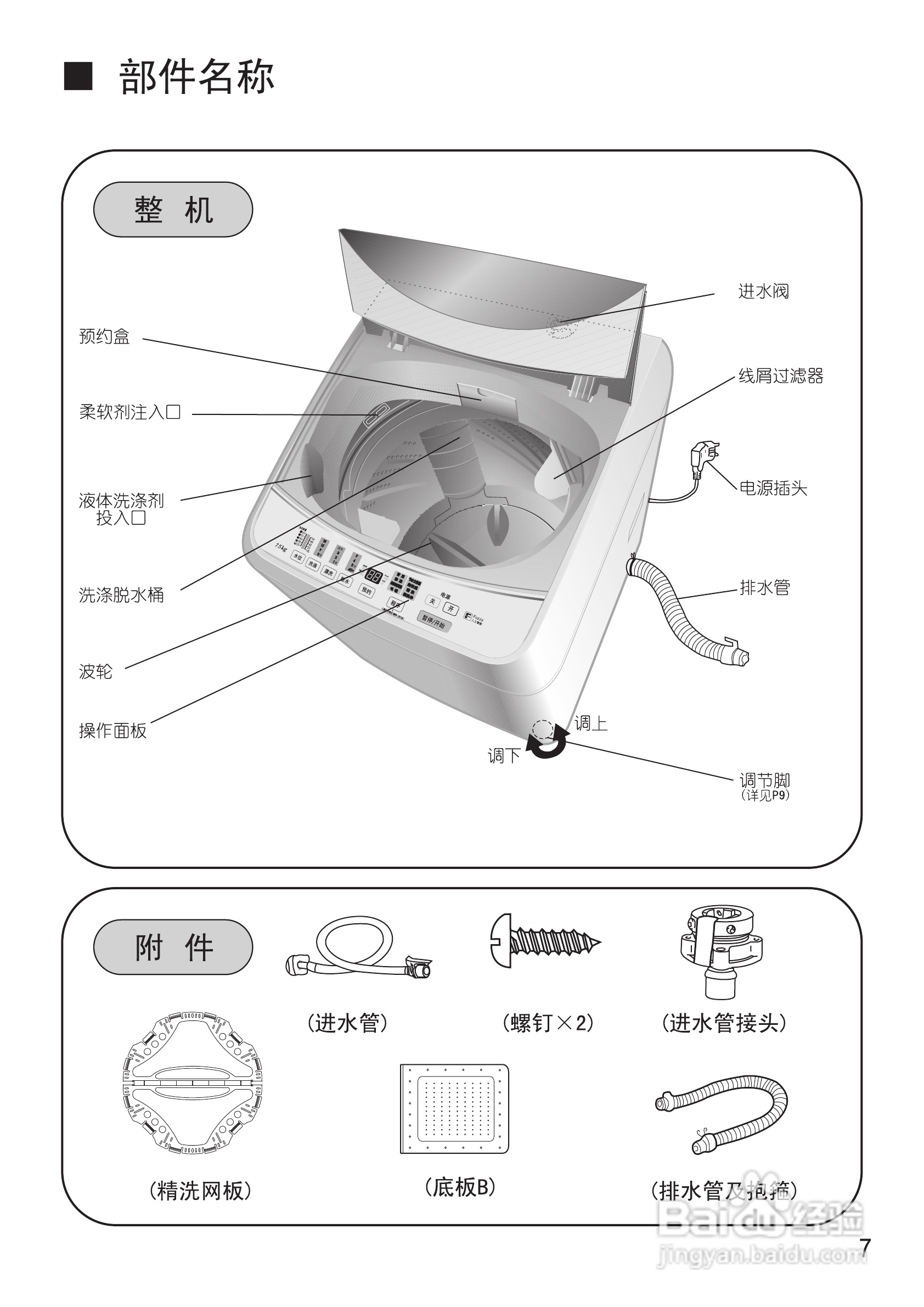 松下XQB75-Q746U洗衣机使用说明书:[1]