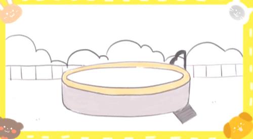 室外浴池简笔画怎么画