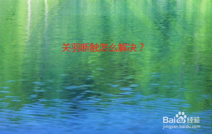 玩关羽老是断触怎样解决