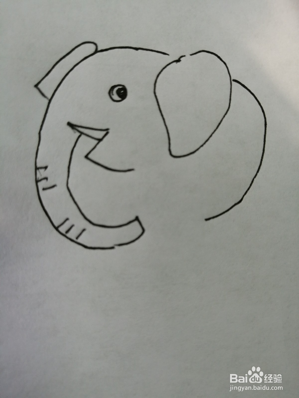 怎么画简笔画可爱的大象