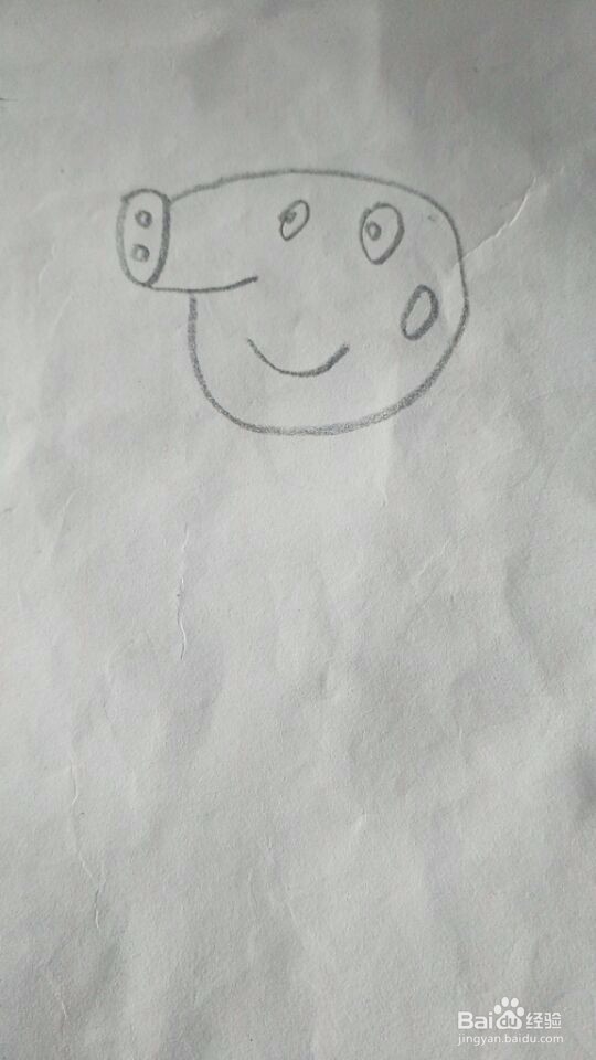 简笔画之小猪佩奇的简单画法