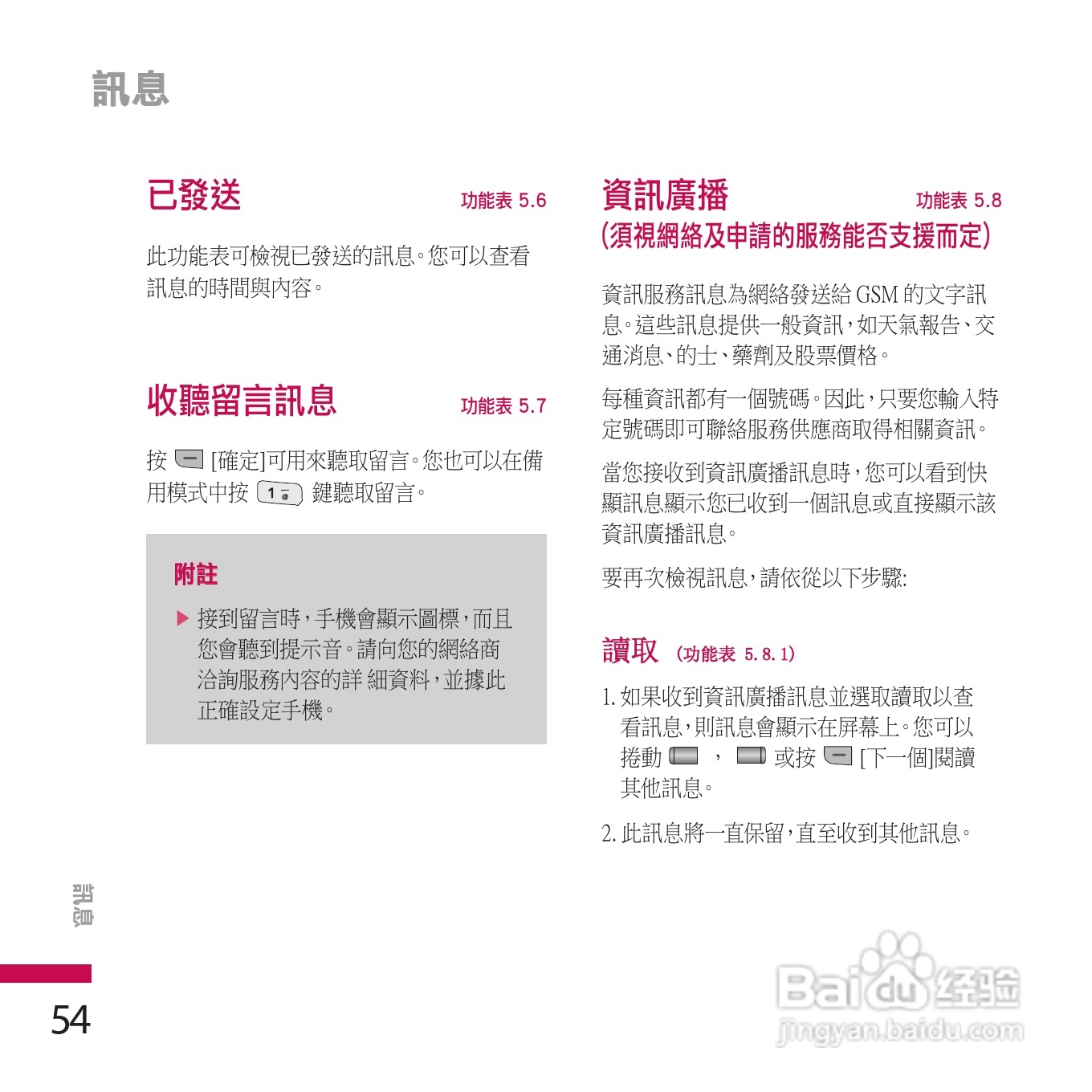 LG KE970手机使用说明书:[6]