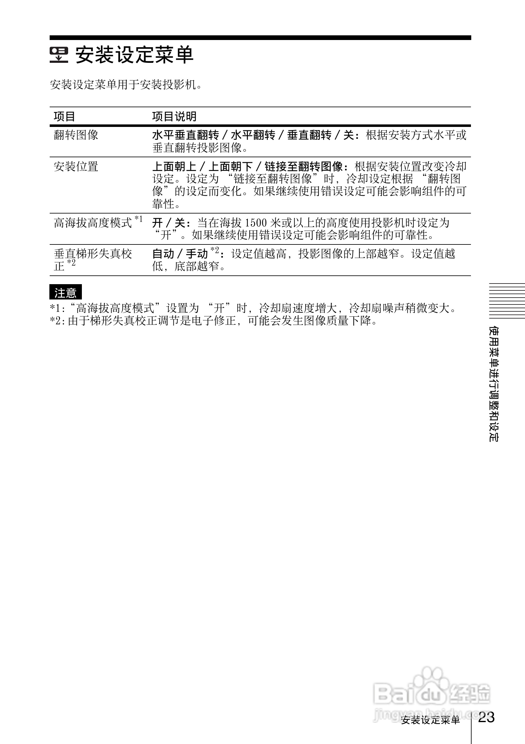 SONY VPL-DX120投影机说明书:[3]