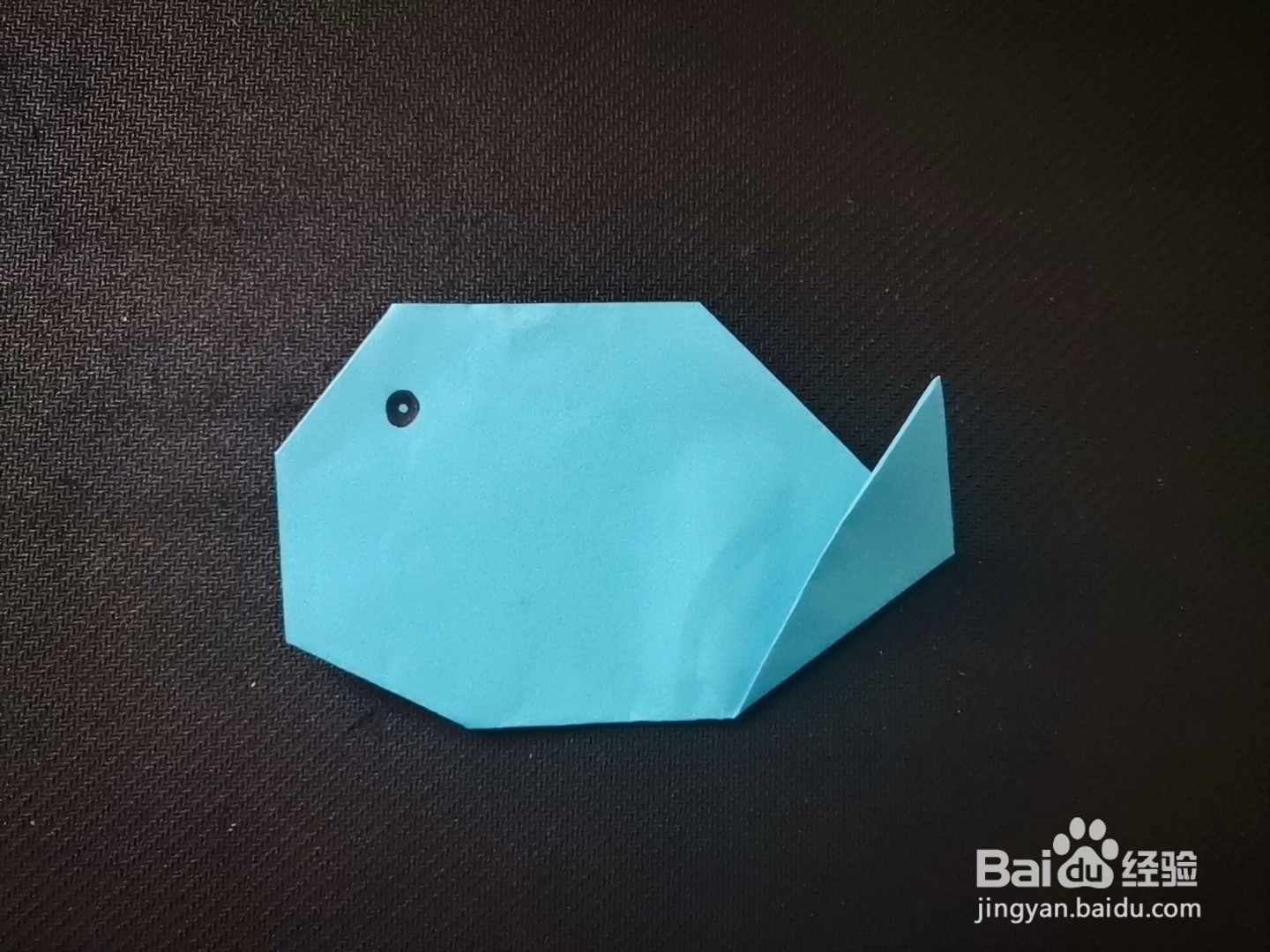 如何用彩色纸折一条鲸(1)