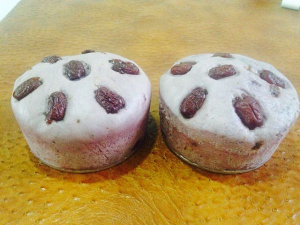 紫薯葡萄干红枣发糕