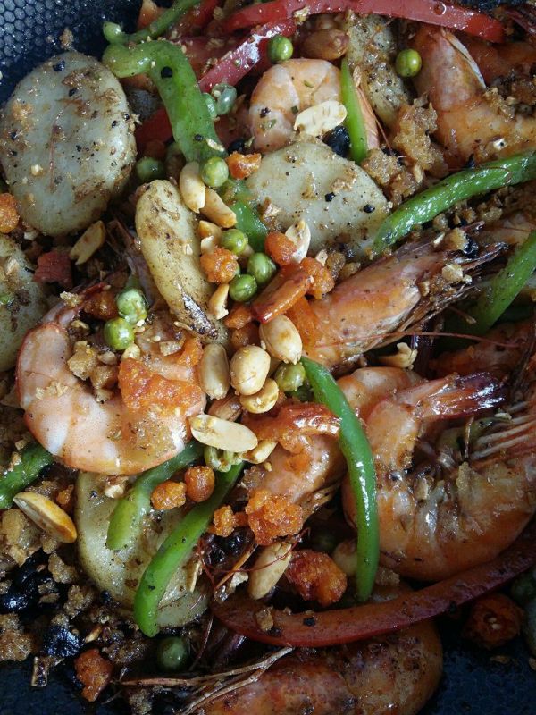 金沙薯饼富贵虾