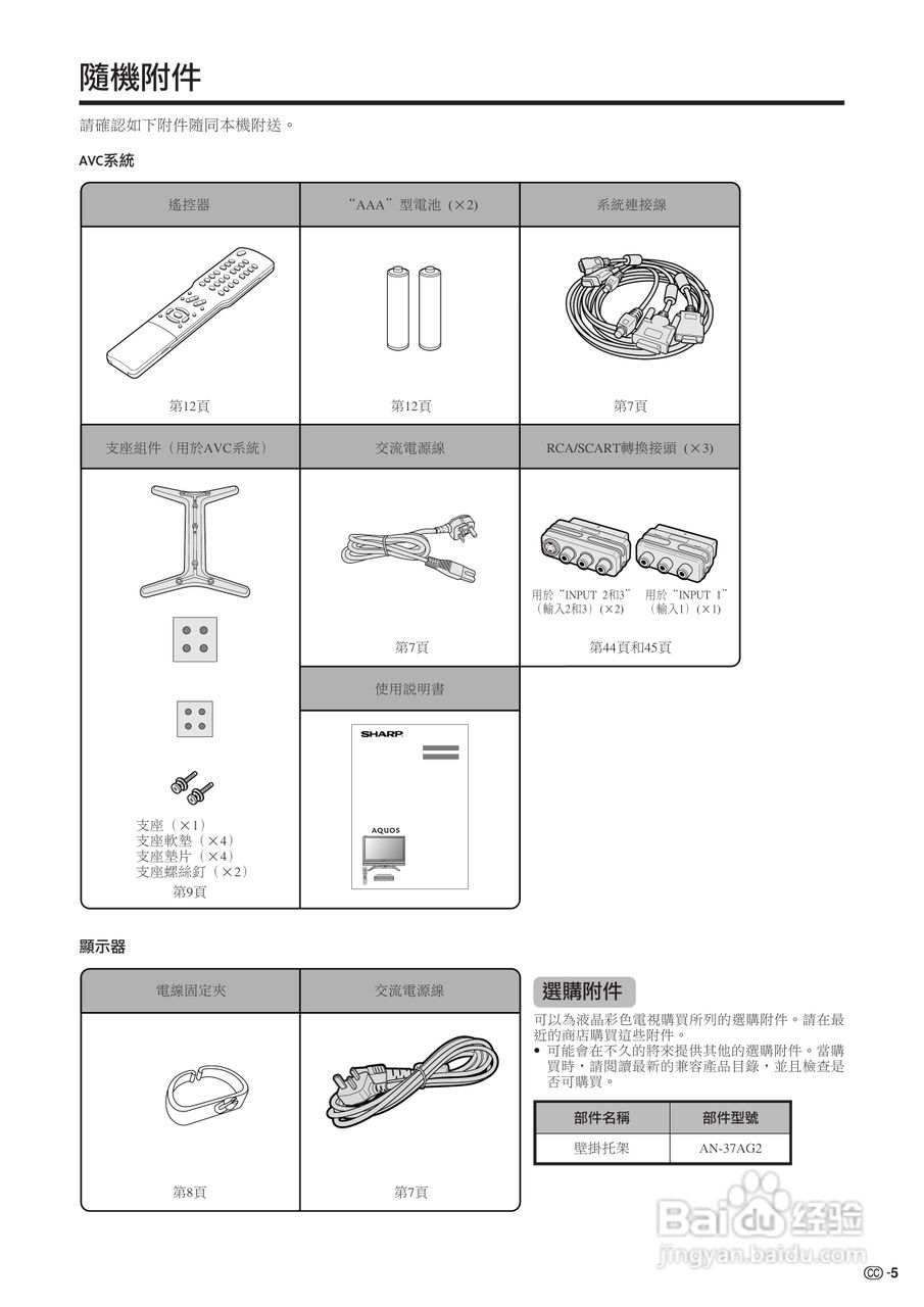 声宝LC-45G1H型液晶电视机说明书:[1]