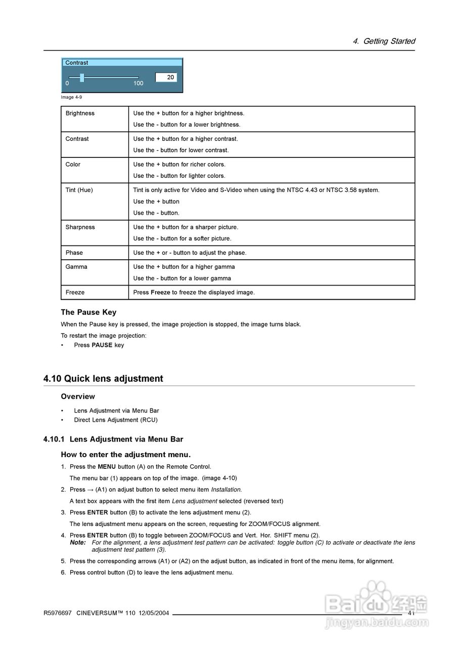 Barco巴可 Cine VERSUM 110投影机说明书:[5]