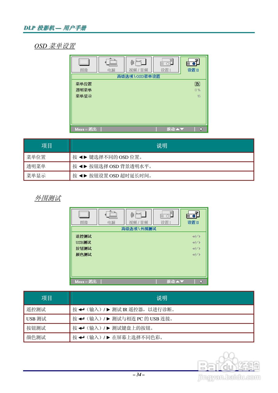 丽讯Vivitek D825EX投影机说明书:[5]