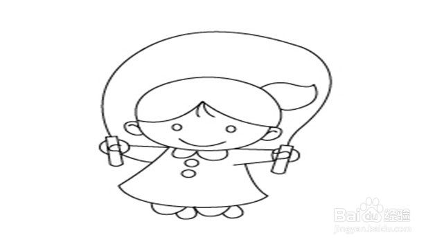 可爱小女孩简笔画