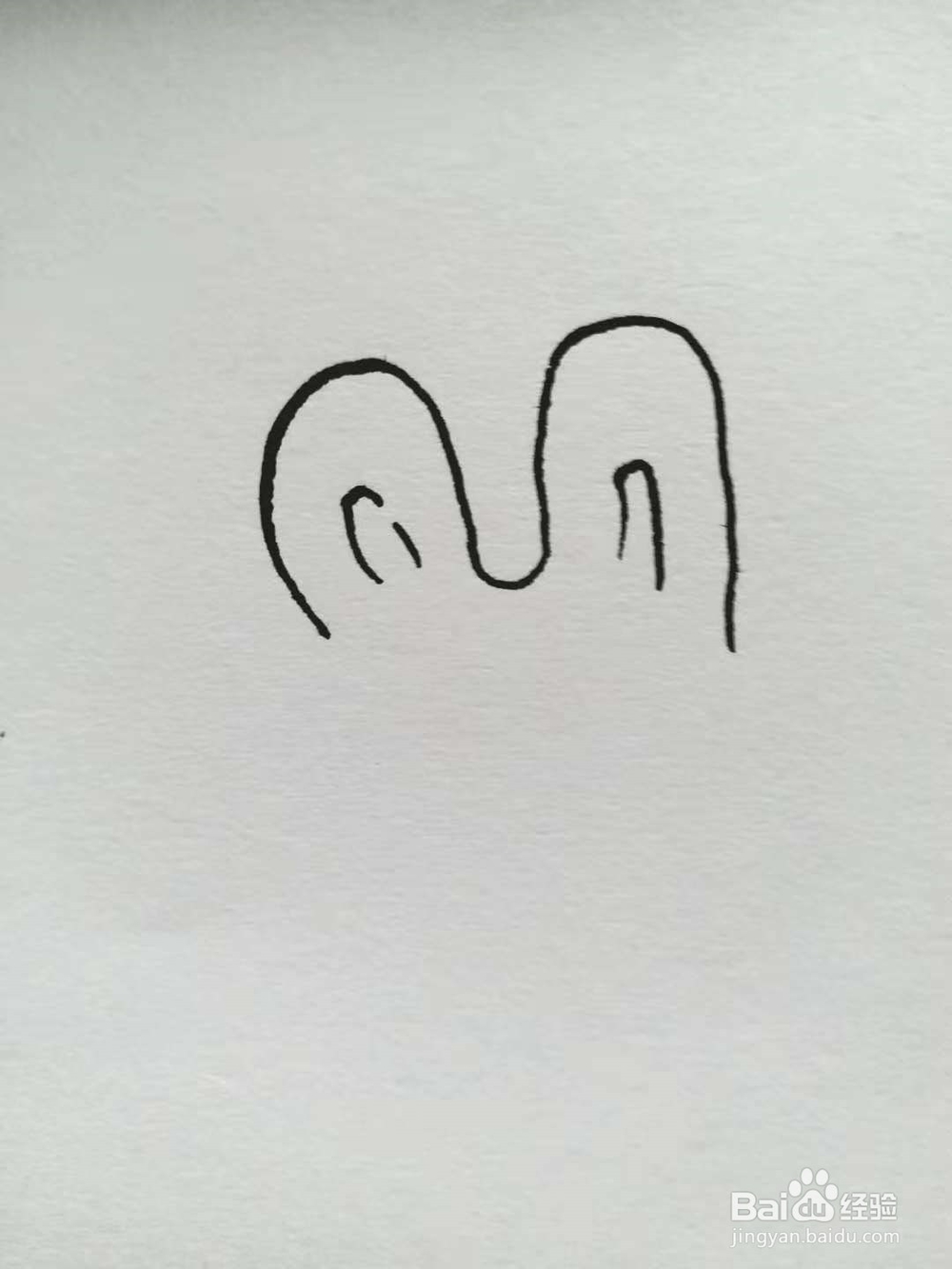 卡通兔的简笔画法《五》