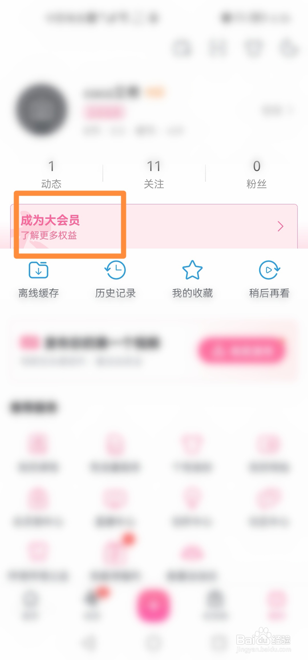 b站如何开通大会员