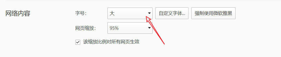 联想浏览器中网页大字体模式如何设置