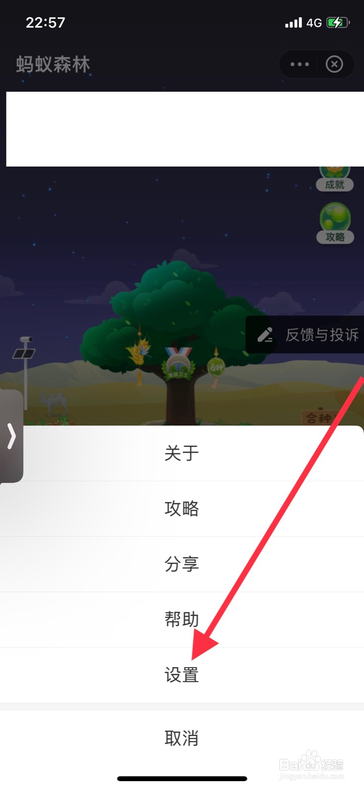 iPhone支付宝蚂蚁森林开启低帧率模式