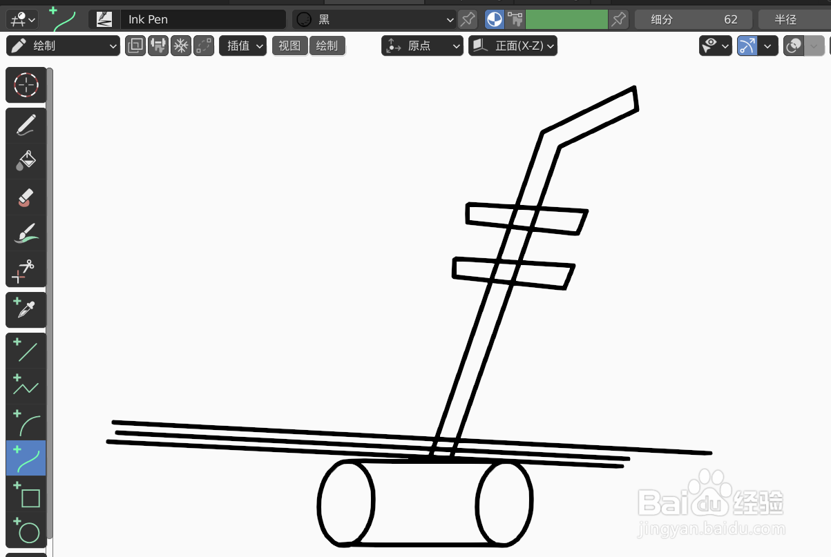 如何使用blender2.9快速设计二胡2D简图模型