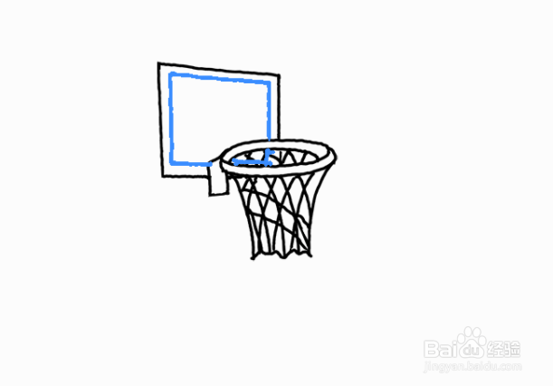 简笔画篮球框侧面图片