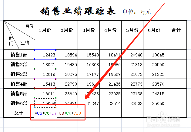 表格数据快速求和的方法和技巧