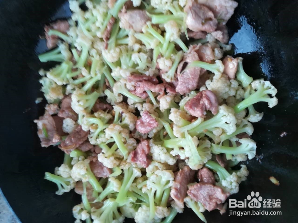怎样做有机花菜炒肉