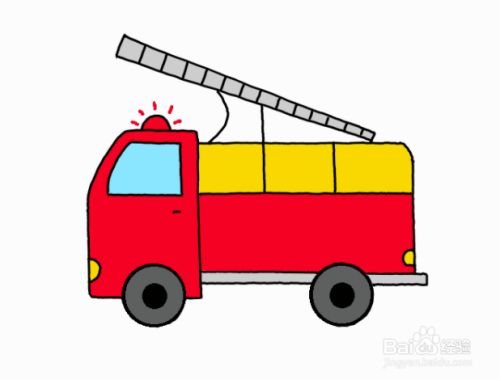 如何画消防车