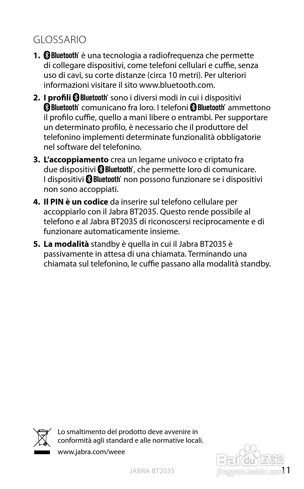 捷波朗BT2035蓝牙耳机使用说明书:[14]