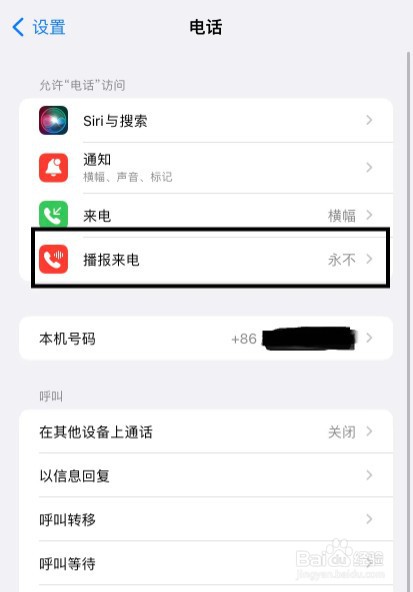 苹果13如何设置语音播报来电