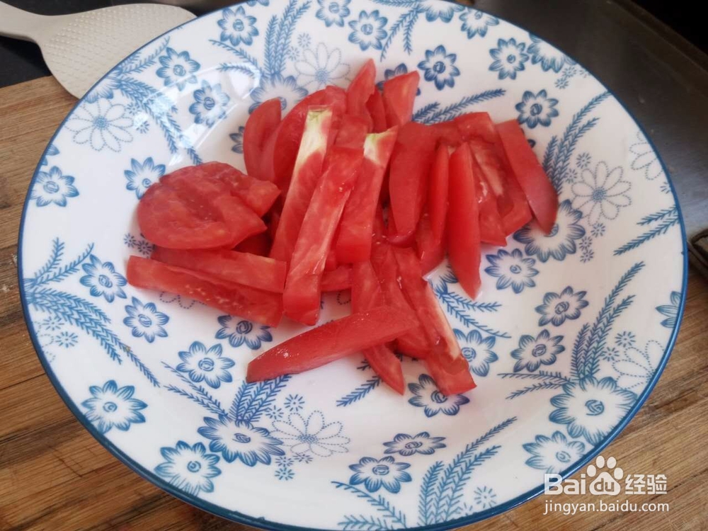 家常菜红西柿炒甘蓝