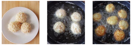 金丝鸡球的做法